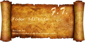 Fodor Tábita névjegykártya